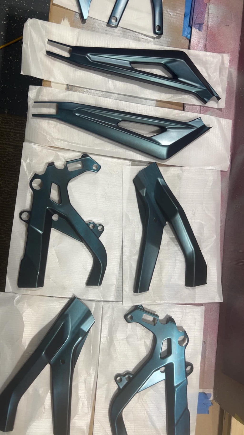 "Peacock Sapphire" Coated Frame Guards for Surron LBX