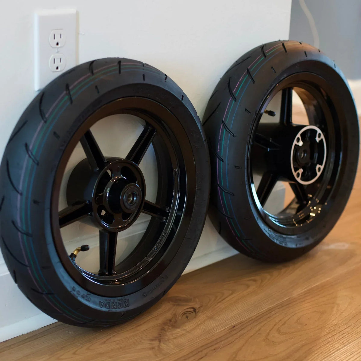 BLACK AND CHROME YOZMA/TUTTIO/HEYBIKE 12IN SUPERMOTO SET