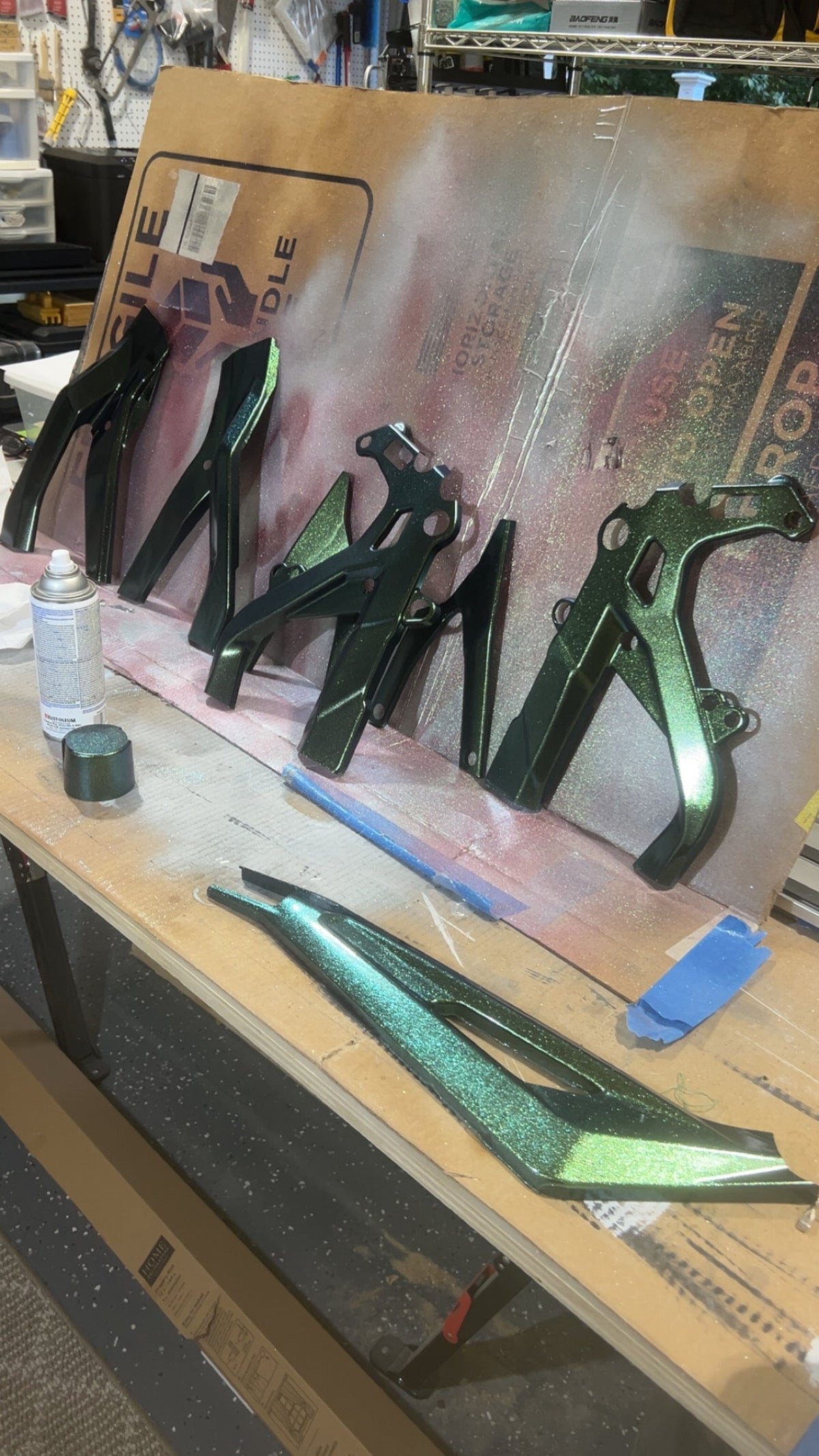 “Chameleon Teal” Coated Surron LBX Frame Guards