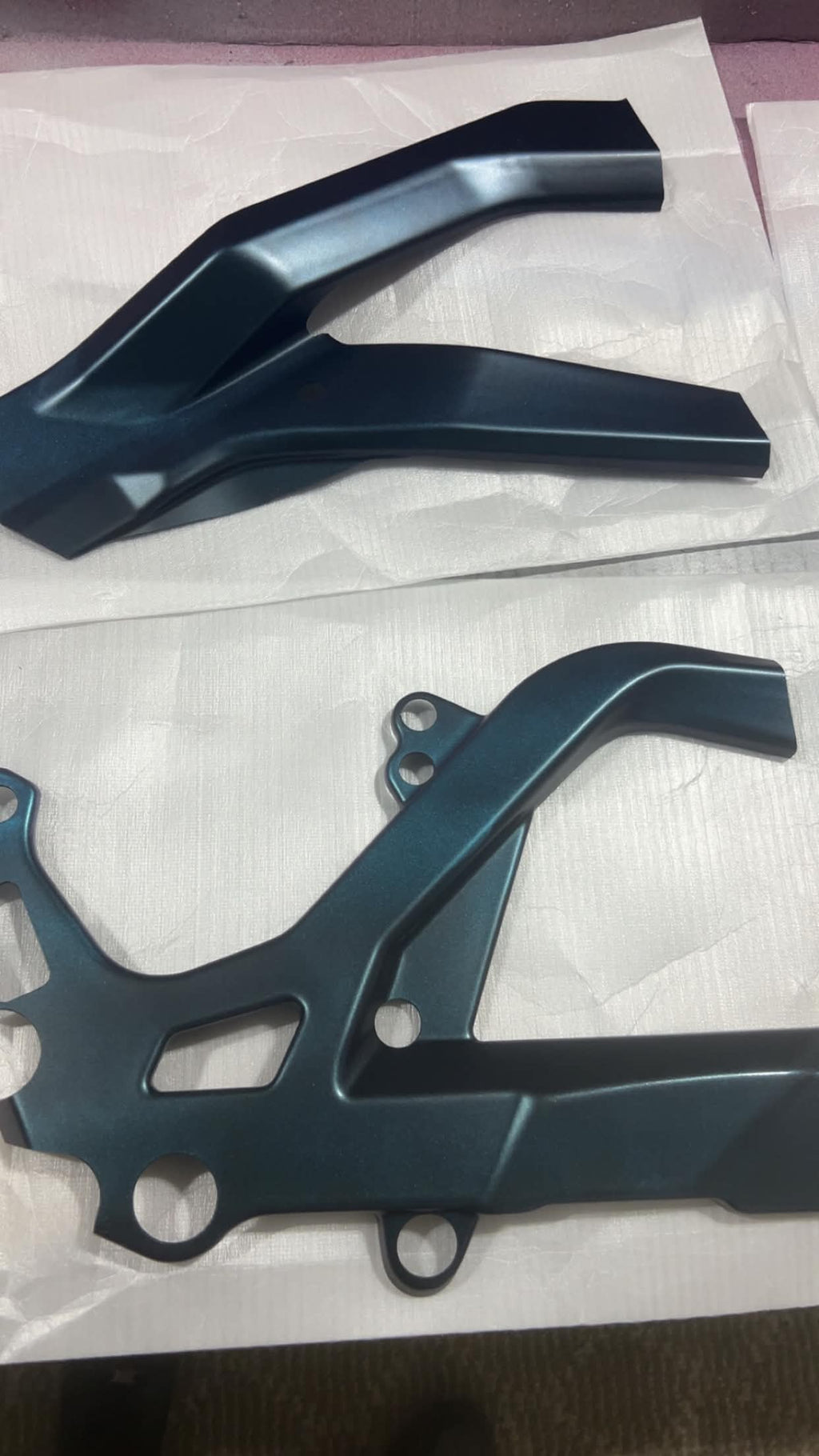 "Peacock Sapphire" Coated Frame Guards for Surron LBX