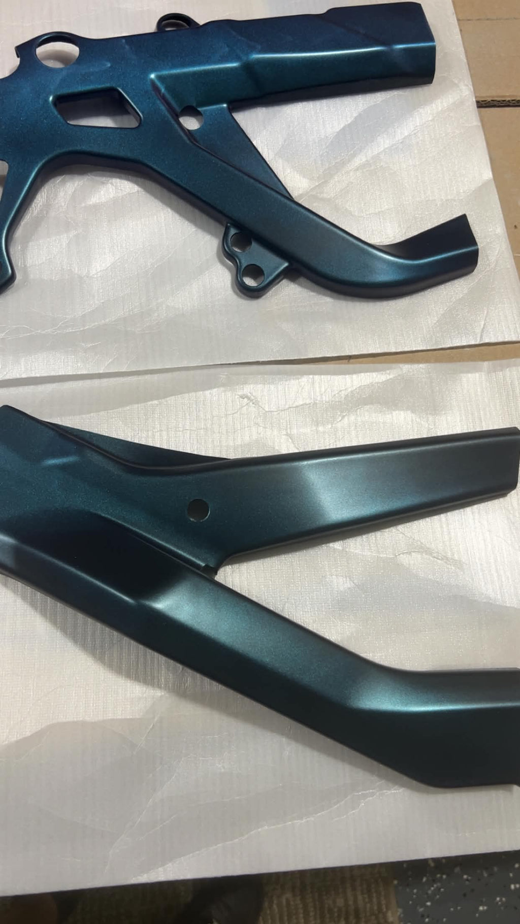 "Peacock Sapphire" Coated Frame Guards for Surron LBX