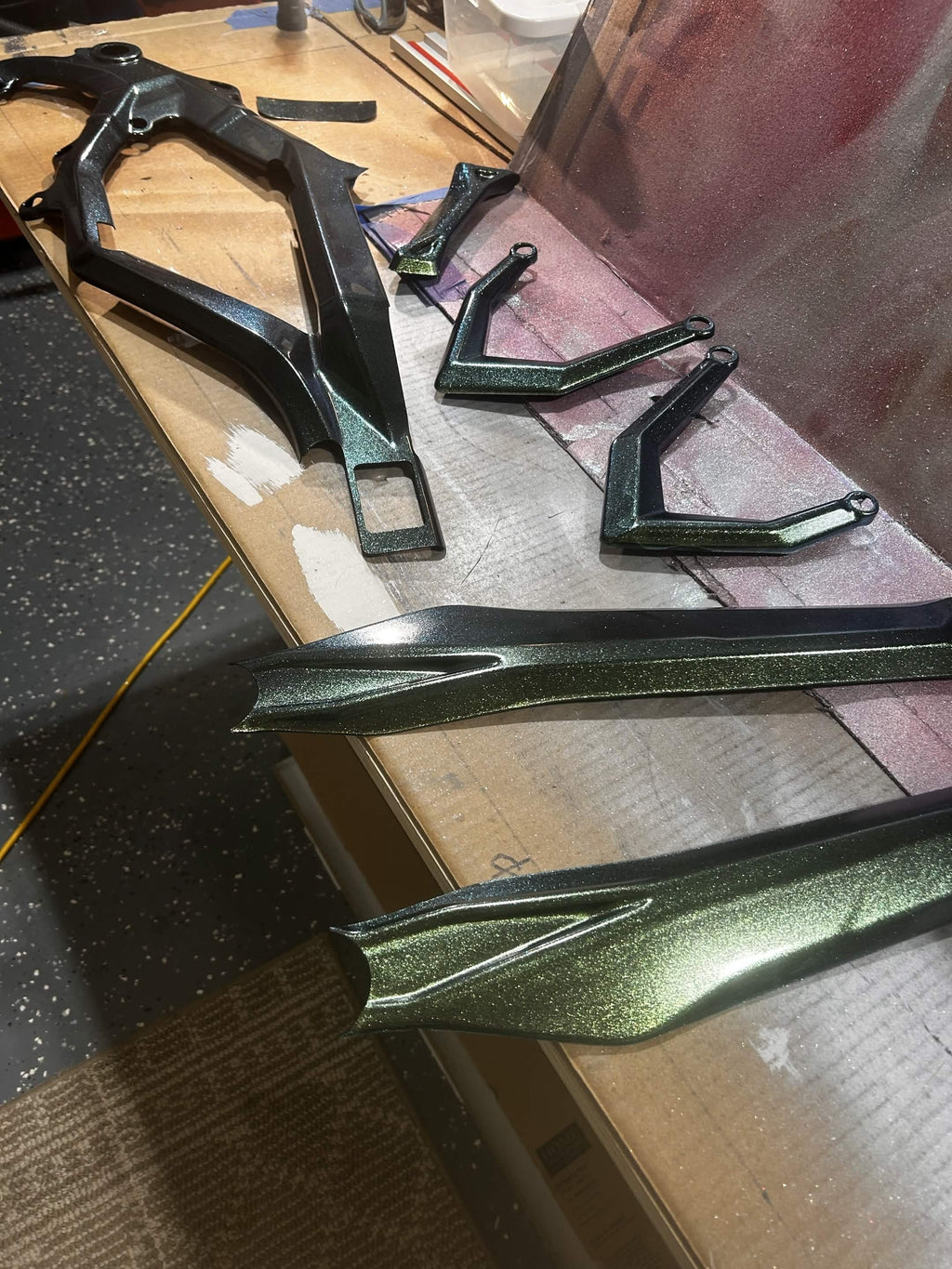 “Chameleon Teal” Coated Surron Ultra Bee Frame Guards